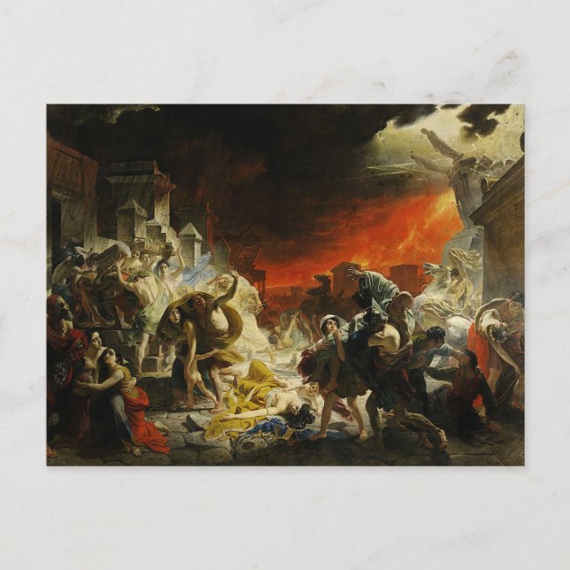 Postal El último día de Pompeya (Anverso)