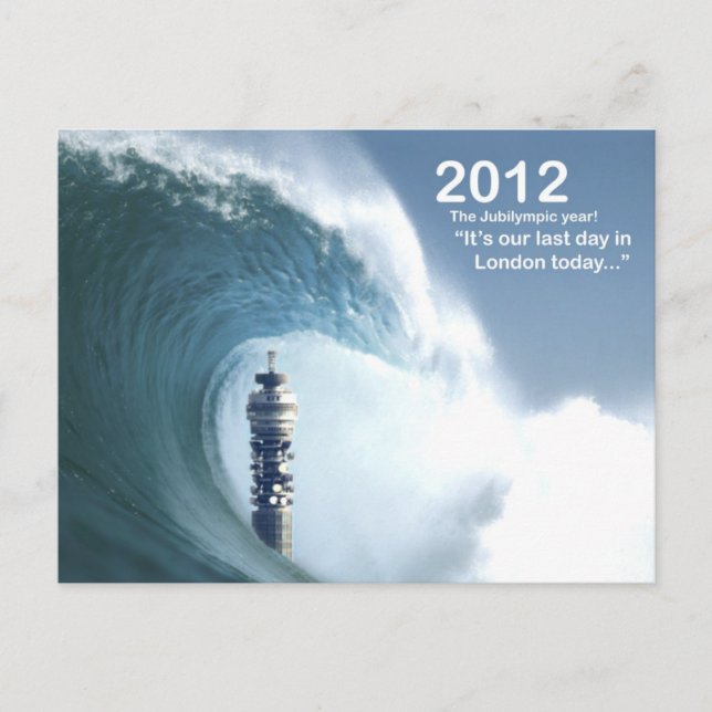 Postal El último día en Londres - Un tsunami abunda en Lo (Anverso)