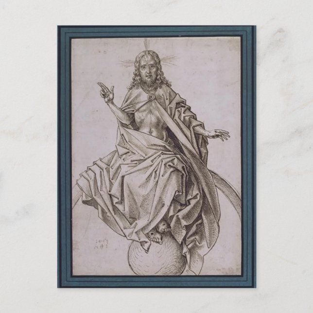 Postal El último fallo (detalle) de Hieronymus Bosch (Anverso)