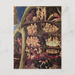 Postal El último fallo, detalle del infierno, c.1431