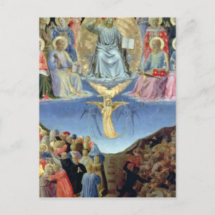 Postal El último fallo, panel central de un tríptico