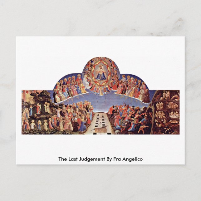 Postal El Último Juicio De Fra Angelico (Anverso)