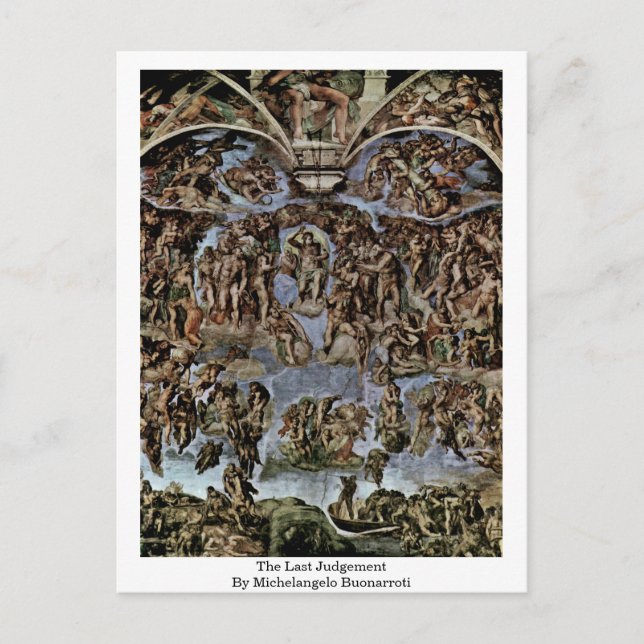 Postal El Último Juicio De Michelangelo Buonarroti (Anverso)