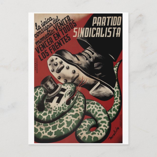 Postal El único lema del Poster_Propaganda (Anverso)