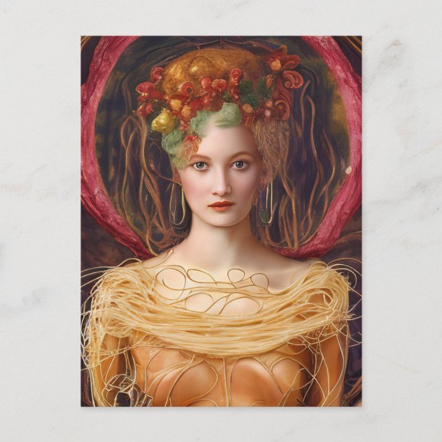 Postal El único vestido de espagueti (Anverso)