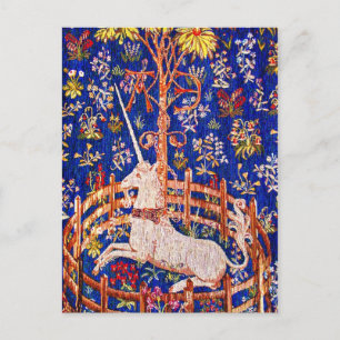 Postal "El unicornio en cautiverio"