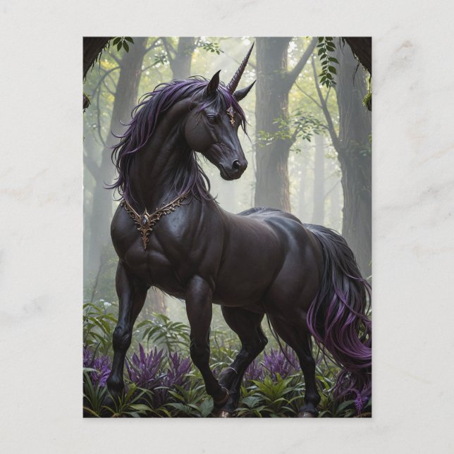 Postal El Unicornio Negro (Anverso)