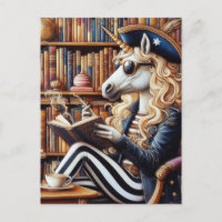 El Unicornio pirata con café en una librería