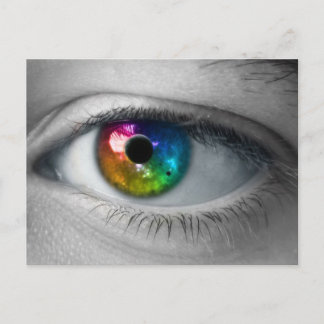 Postal el universo en nuestros ojos
