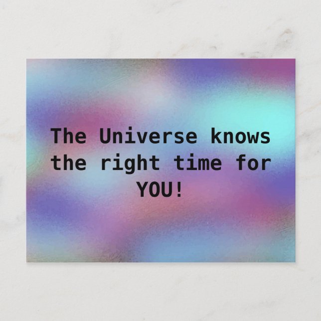 Postal El Universo sabe el momento adecuado para USTED Gu (Anverso)