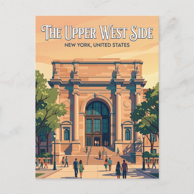 Postal El Upper West Side Nueva York Estado (Anverso)