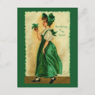 Postal El uso del arte verde del shamrock