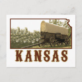 Postal El vagón cubierto de Kansas