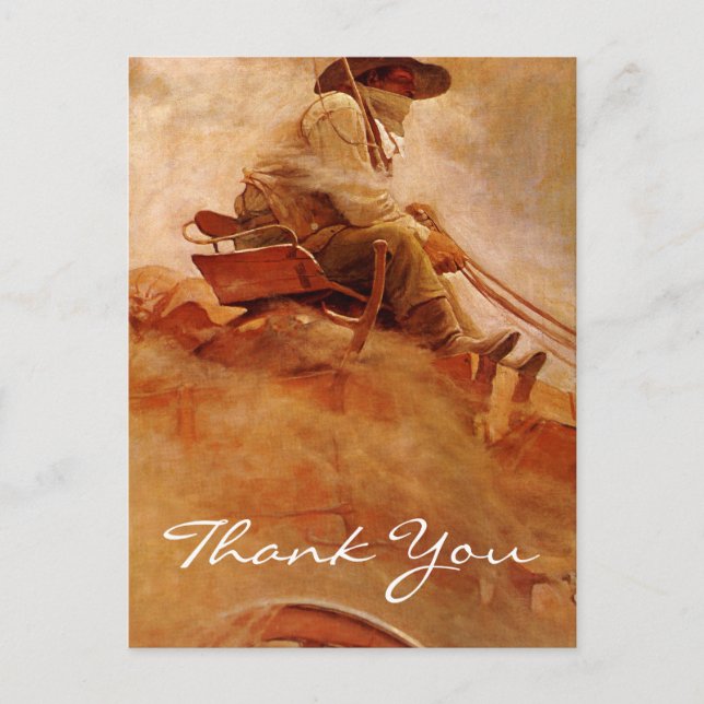 Postal El vagón de oro de Wyeth (Anverso)