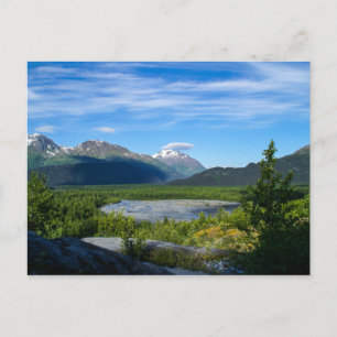 Postal El valle del glaciar de la salida de Alaska