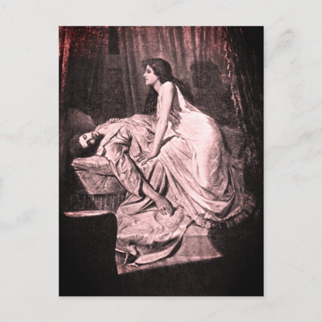 Postal El vampiro (Philip Burne-Jones, 1897) (Anverso)