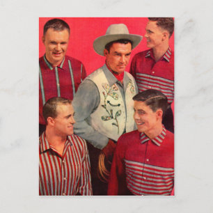 Postal El vaquero Paw y sus muchachos de los años 50