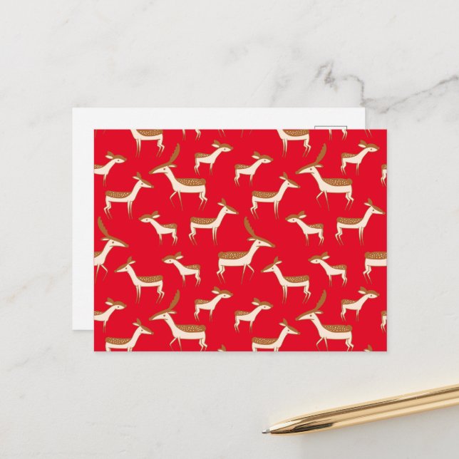 Postal El venado y la familia (Anverso/Reverso In Situ)