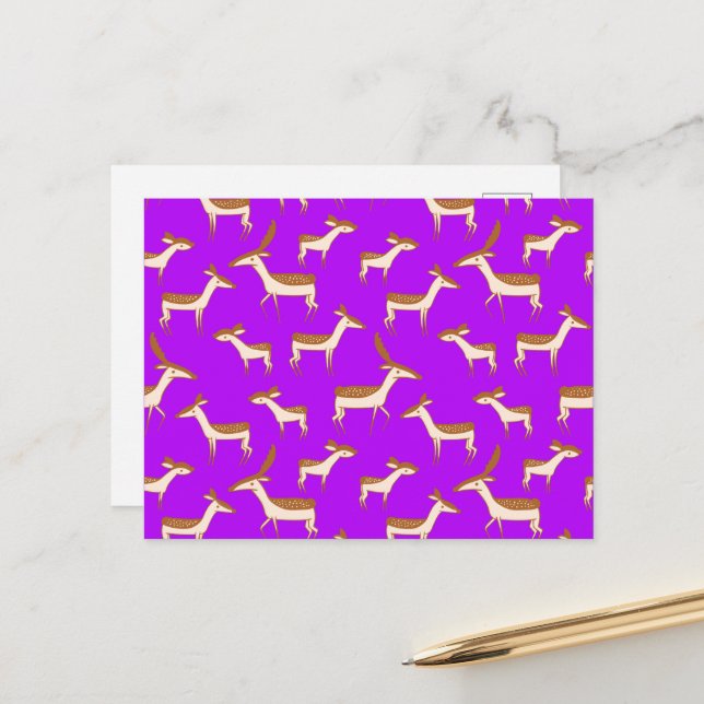 Postal El venado y la familia (Anverso/Reverso In Situ)