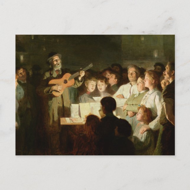 Postal El vendedor de canciones, 1903 (Anverso)