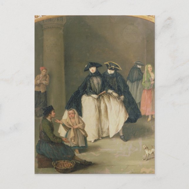 Postal El vendedor de frutas (Anverso)