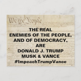 Postal El verdadero enemigo del pueblo y de la democracia