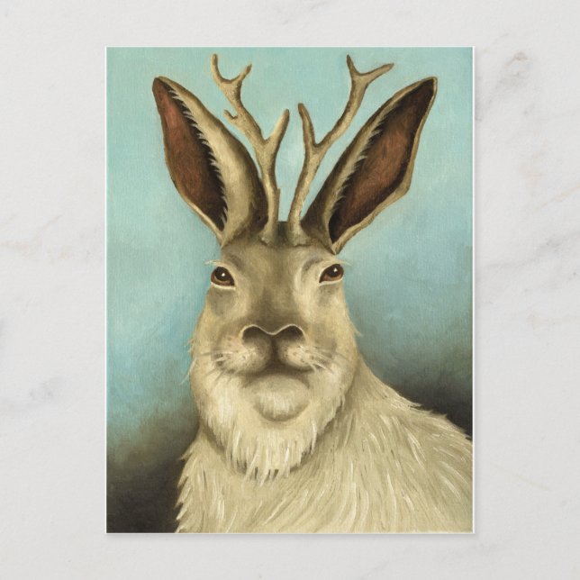Postal El verdadero Jackalope (Anverso)