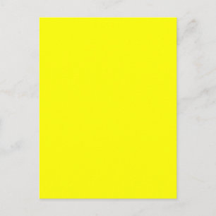 Postal El verdadero placer del flúo amarillo para el Pers