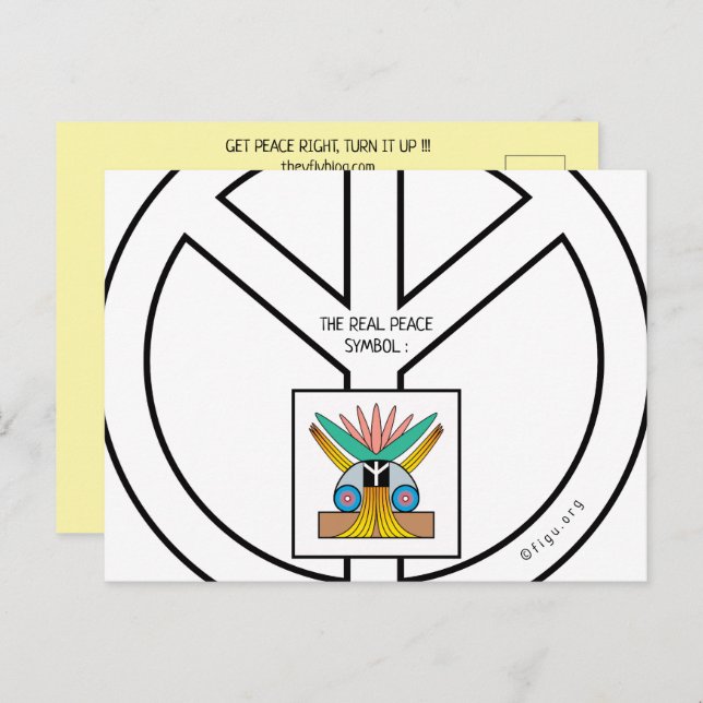 Postal El verdadero símbolo de la paz (Anverso / Reverso)