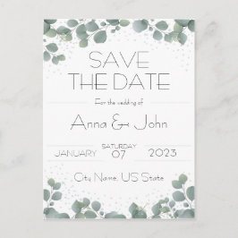 Postal El verde eucalipto La vegetación moderna salva la