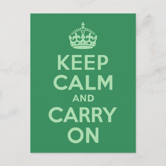 Postal El verde marino mantiene la calma y continúa (Anverso)