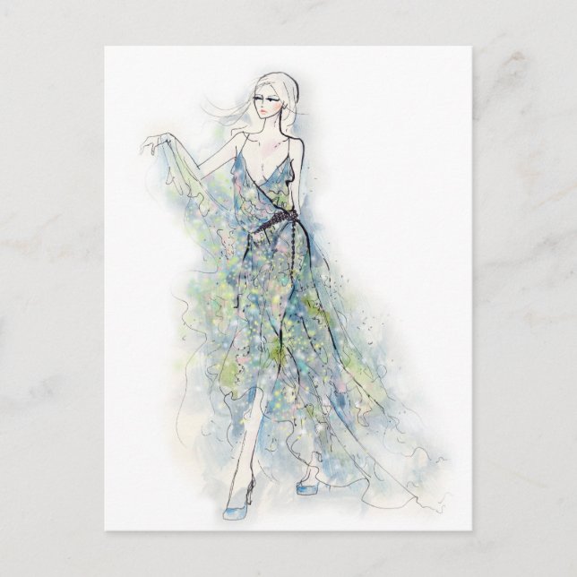 Postal El vestido de verano (Anverso)