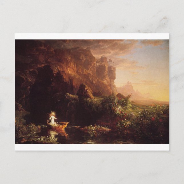 Postal El viaje de la vida: infancia de Thomas Cole (Anverso)
