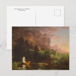 Postal El viaje de la vida: Infancia de Thomas Cole Postc