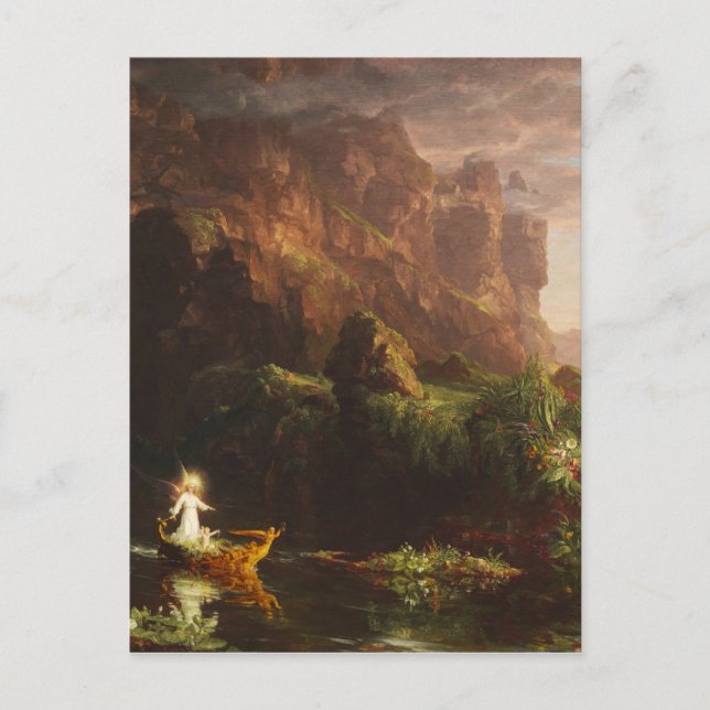 Postal El Viaje de la Vida: Infancia - Thomas Cole (Anverso)