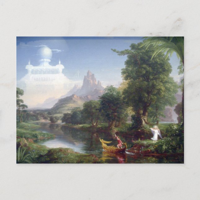 Postal El viaje de la vida - Juventud de Thomas Cole (Anverso)