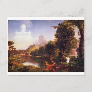 Postal El Viaje de la Vida: Juventud de Thomas Cole