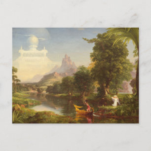 Postal El viaje de la vida: Juventud por Thomas Cole Tarj