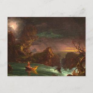 Postal El viaje de la vida, la hombría de Thomas Cole