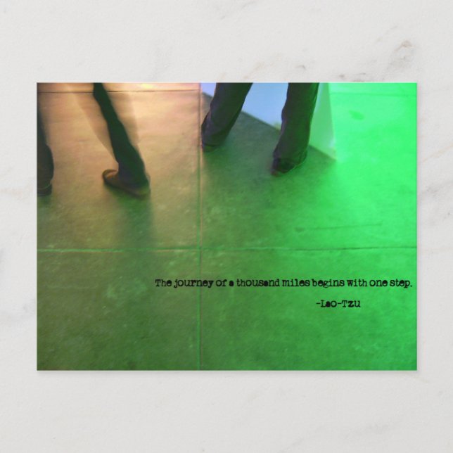 Postal El viaje de mil millas... (Anverso)