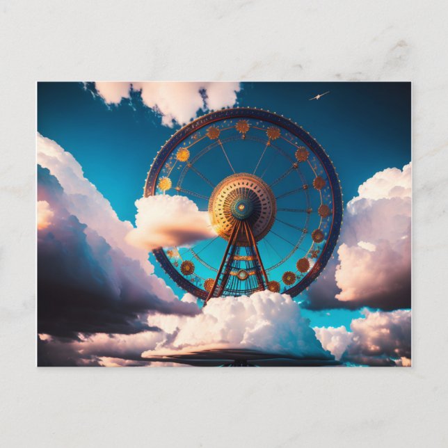 Postal El viaje en el cielo (Anverso)