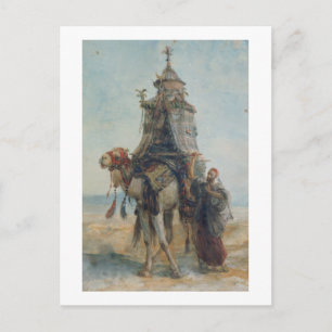 Postal El viaje por el desierto, 1839 (p/c sobre el papel