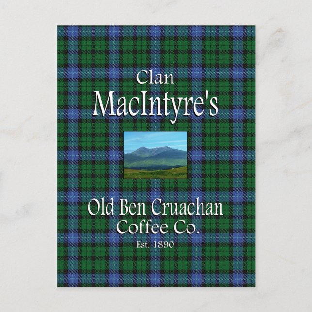 Postal El viejo café Ben Cruachan de MacIntyre. (Anverso)