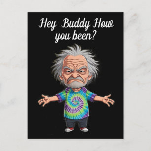 Postal El viejo Chibi con los brazos extendidos