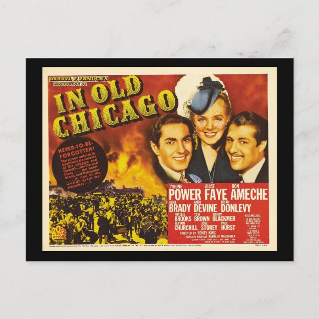 Postal El viejo Chicago de arte de la era post-tarjeta (Anverso)