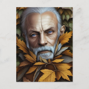 Postal El viejo hombre del otoño deja el arte digital