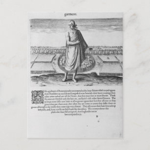 Postal El viejo indio con sus vestimentas de invierno