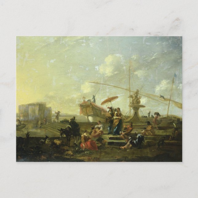 Postal El viejo puerto de Génova (Anverso)