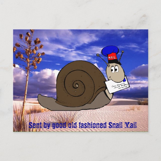 Postal El viejo y bueno correo de caracol (Anverso)