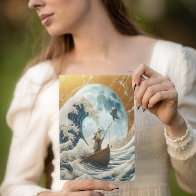 Postal El Viejo Y La Ola Gigante (Subido por el creador)